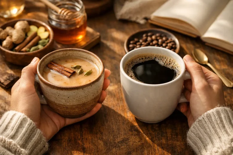 Chai coffee benefits for health comparison image