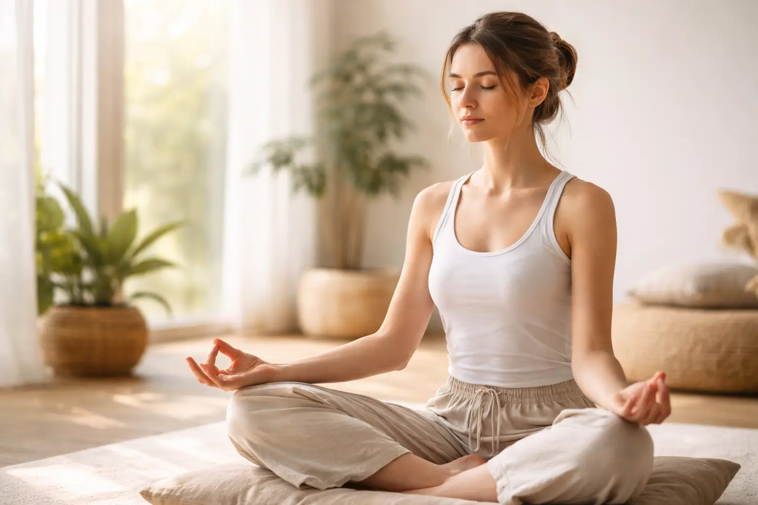 Yoga mudra hand gesture for health and meditation