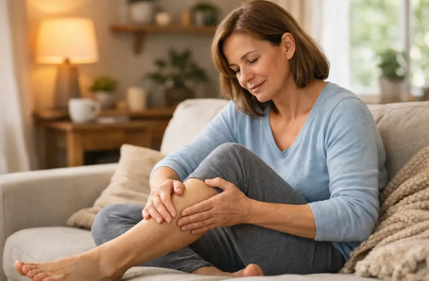 Peaceful Health: Daily Health Tips at Home 15 Person relieving nerve pain at home using massage therapy