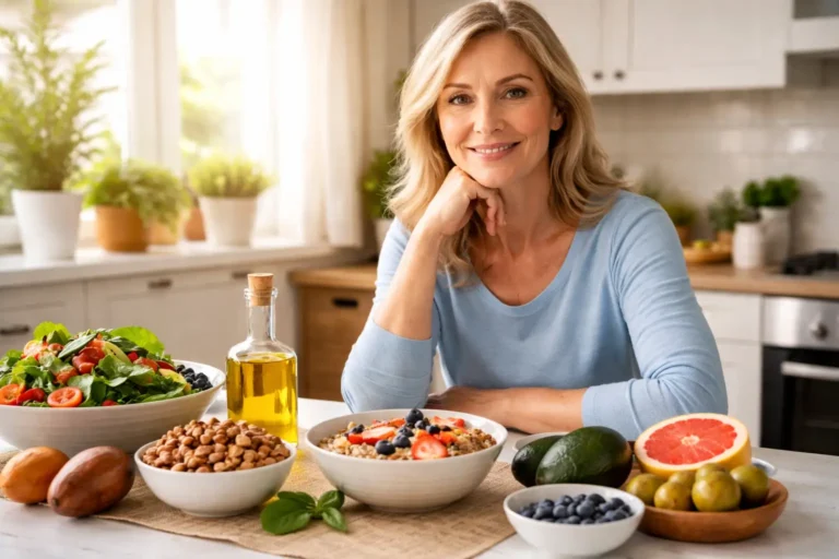 Person choosing healthy foods to reduce cholesterol naturally