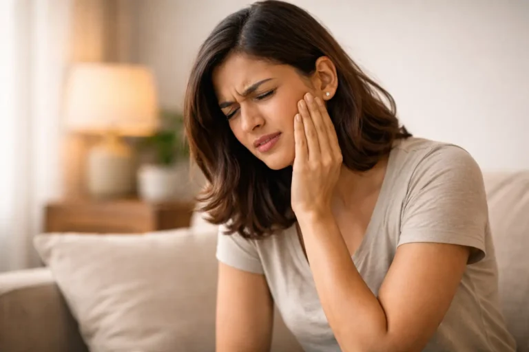 Tooth Pain Relief Fast: 13 Instant Remedies for Quick Relief 2 Person suffering from severe tooth pain holding cheek