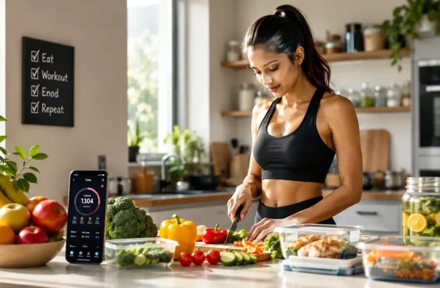 Peaceful Health: Daily Health Tips at Home 11 Young Gen Z adult preparing healthy meals for a balanced diet plan.